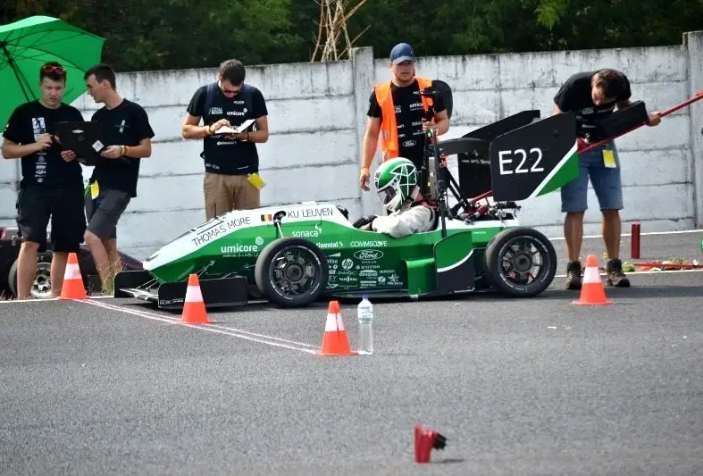 Racing Car By Formula Electric Belgium On Track